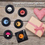 Retro Vinyl Record Coasters Set for Men