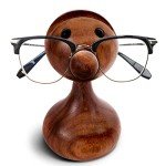 Bird-Shaped Wooden Eyeglass Holder for Men