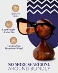 Bird-Shaped Wooden Eyeglass Holder for Men