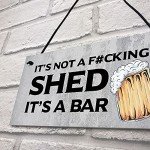 Funny Rude Shed Sign for Man Cave or Garden