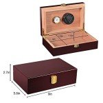Volenx Travel Cigar Humidor with Humidifier