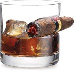 Whiskey Glass with Cigar Holder for Men
