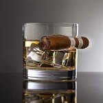 Whiskey Glass with Cigar Holder for Men