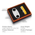 Cigar Cutter and Lighter Set for Men