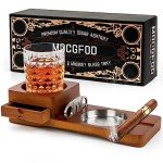 Cigar and Whiskey Glass Holder Gift Set