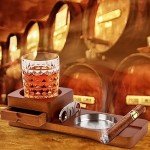 Cigar and Whiskey Glass Holder Gift Set
