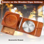 Cigar and Whiskey Glass Holder Gift Set