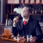Cigar and Whiskey Glass Holder Gift Set