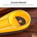 Classic Yellow Ceramic Cigar Ashtray for All Occasions