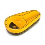 Classic Yellow Ceramic Cigar Ashtray for All Occasions