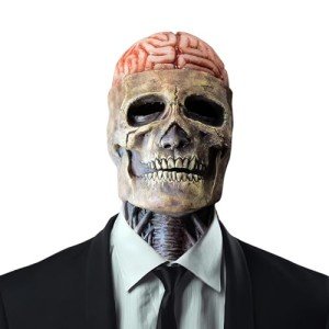 Realistic Halloween Skull Mask with Movable Jaw