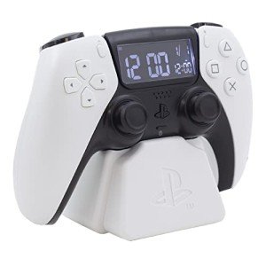 PlayStation PS5 Controller Alarm Clock - Officially Licensed Sony Merchandise Digital White Clock With Date, Gift Accessory for Gamer, Bedroom Decor | Paladone