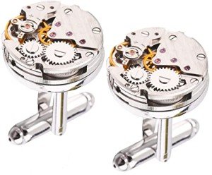 Steampunk Mechanical Watch Style Cufflinks Gift Set