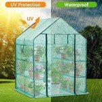 Outdoor Walk-In Greenhouse with Screen Windows