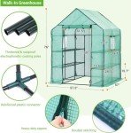 Outdoor Walk-In Greenhouse with Screen Windows