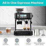 Espresso Machine with Grinder & Steam Wand