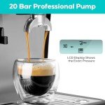 Espresso Machine with Grinder & Steam Wand