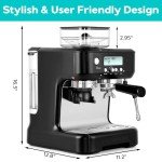 Espresso Machine with Grinder & Steam Wand