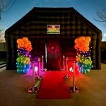 Inflatable Black Disco Cube Party Tent 20x16.5ft