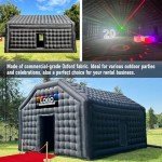 Inflatable Black Disco Cube Party Tent 20x16.5ft