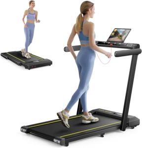 Silent Treadmill with Dual LED Screen & Bluetooth