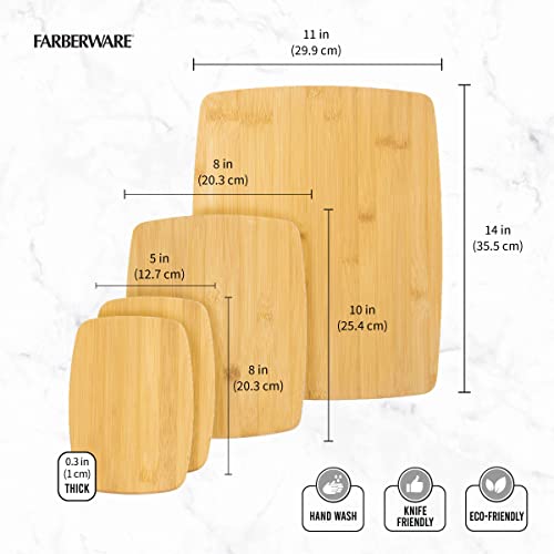 Farberware 4-Piece Bamboo Cutting Board Set