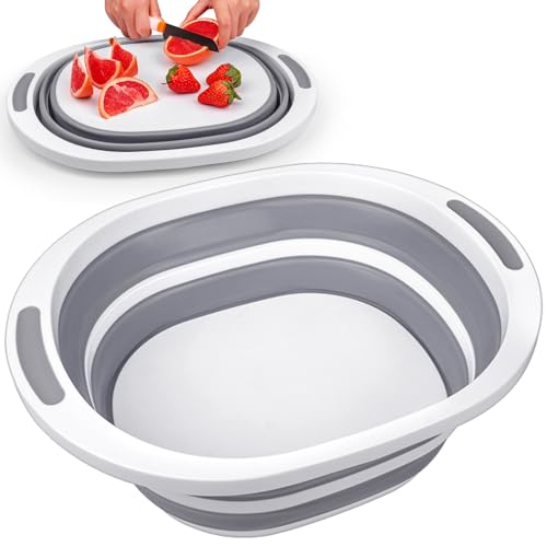 Collapsible 7.5L Dish Tub and Cutting Board