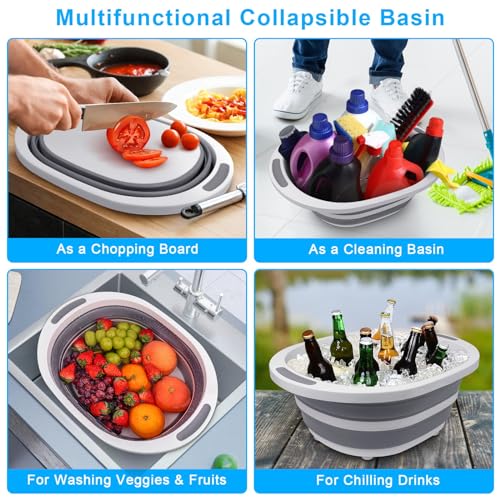 Collapsible 7.5L Dish Tub and Cutting Board