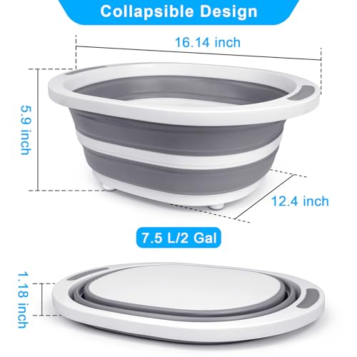 Collapsible 7.5L Dish Tub and Cutting Board