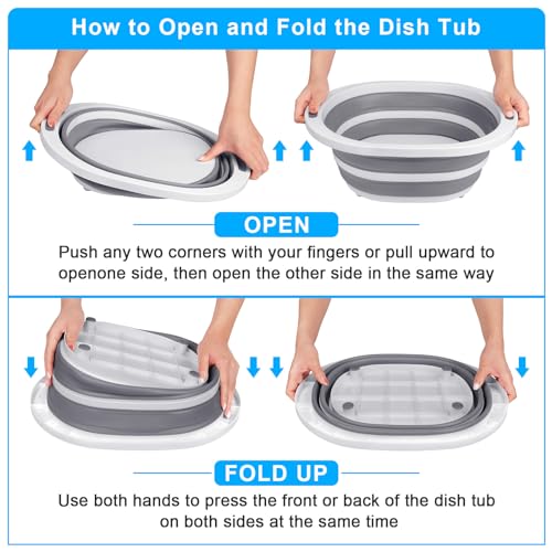 Collapsible 7.5L Dish Tub and Cutting Board