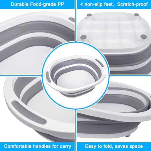 Collapsible 7.5L Dish Tub and Cutting Board