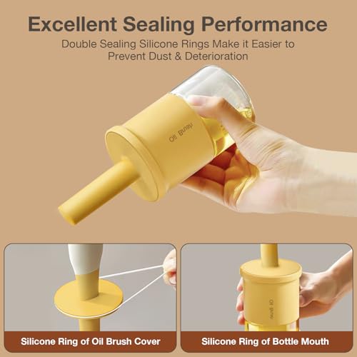 YARRAMATE Heat-Resistant Oil Dispenser with Brush