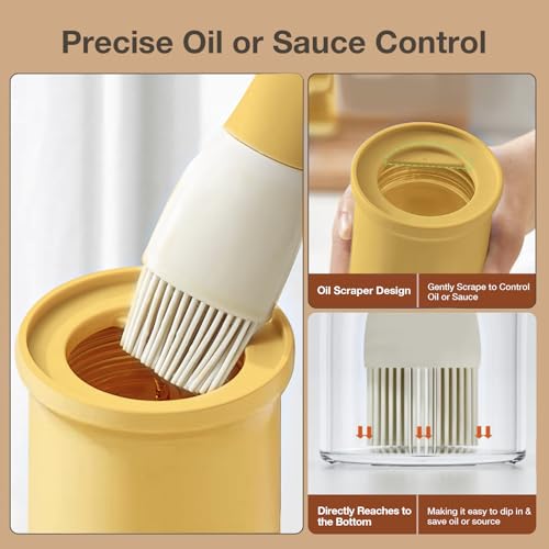 YARRAMATE Heat-Resistant Oil Dispenser with Brush