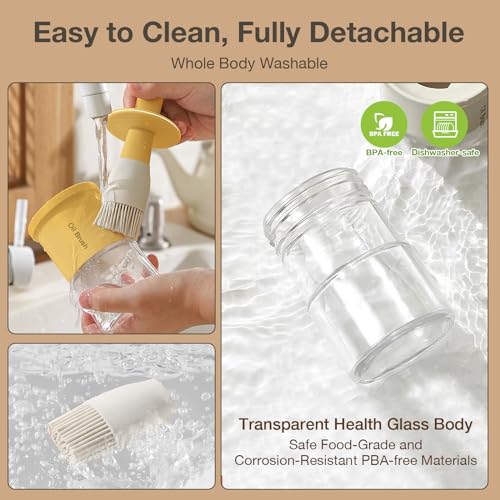 YARRAMATE Heat-Resistant Oil Dispenser with Brush