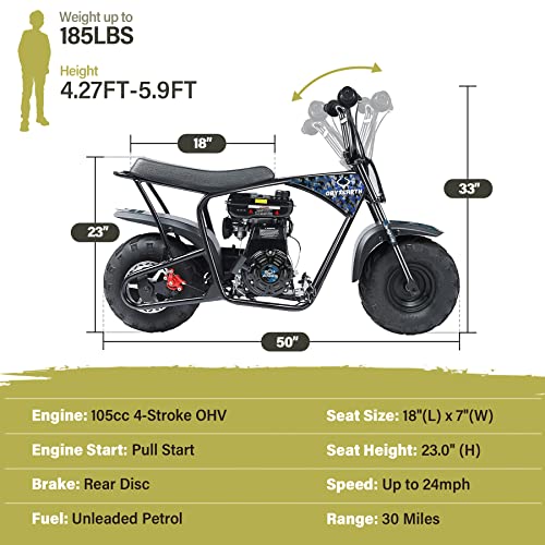 Oryxearth 105CC Gas Powered Kids Dirt Bike
