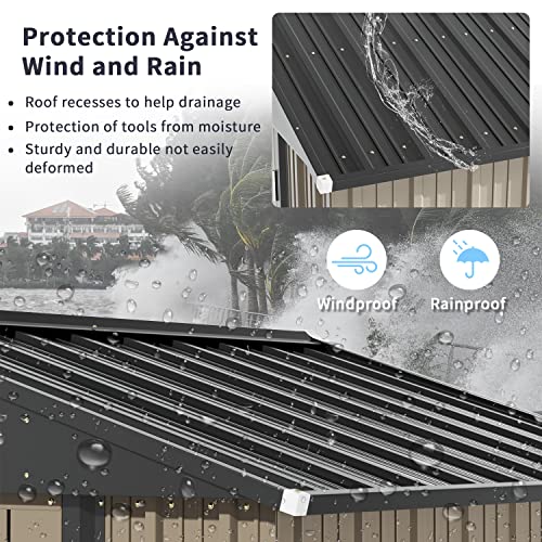 Versatile Outdoor Metal Storage Shed for Men