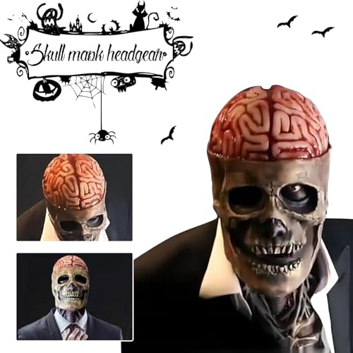 Realistic Halloween Skull Mask with Movable Jaw