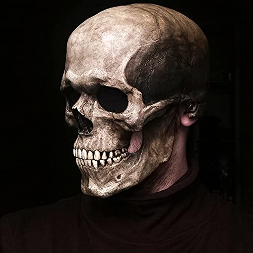 Realistic Skull Mask with Movable Jaw for Men