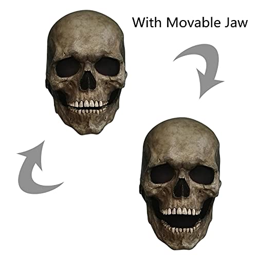 Realistic Skull Mask with Movable Jaw for Men
