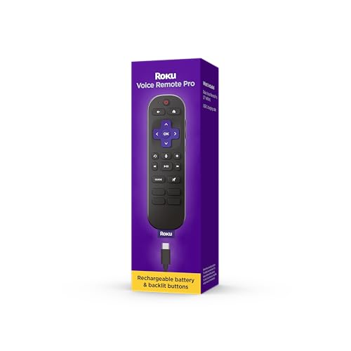 Roku Voice Remote Pro - Rechargeable & Voice-Activated
