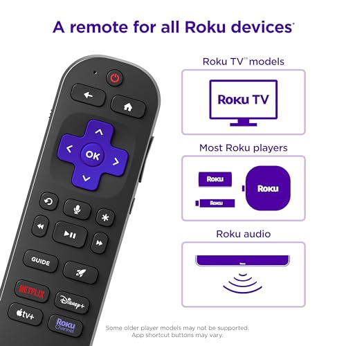 Roku Voice Remote Pro - Rechargeable & Voice-Activated