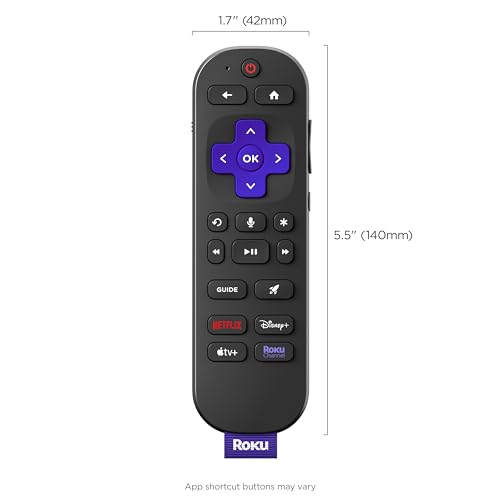 Roku Voice Remote Pro - Rechargeable & Voice-Activated