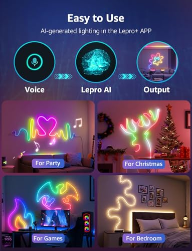 AI Smart Neon Light Strip with Voice Control