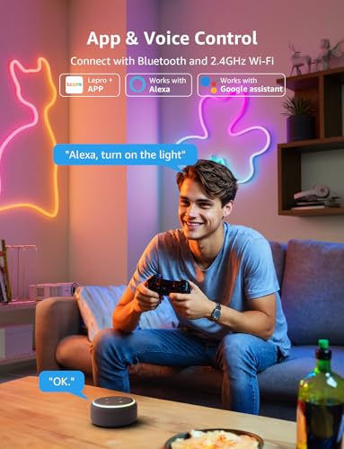 AI Smart Neon Light Strip with Voice Control