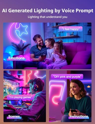 AI Smart Neon Light Strip with Voice Control