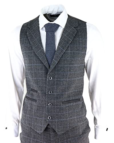 Vintage 1920s Grey Tweed 3-Piece Suit for Men