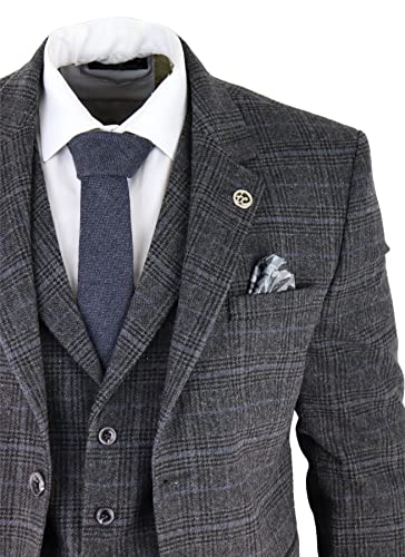 Vintage 1920s Grey Tweed 3-Piece Suit for Men