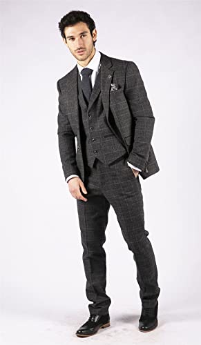 Vintage 1920s Grey Tweed 3-Piece Suit for Men