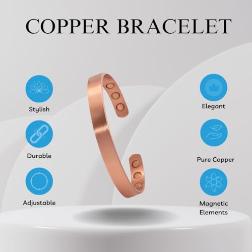 Stylish Copper Magnetic Bracelet in Gift Box