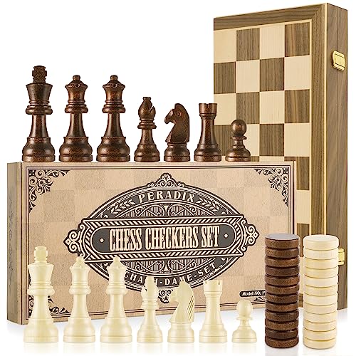 Magnetic 2-in-1 Chess and Draughts Set